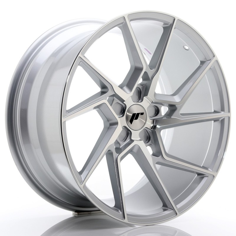 JR-33 Extreme Concave 20x10" (5 hole custom PCD) ET20-40, Silver / Machined