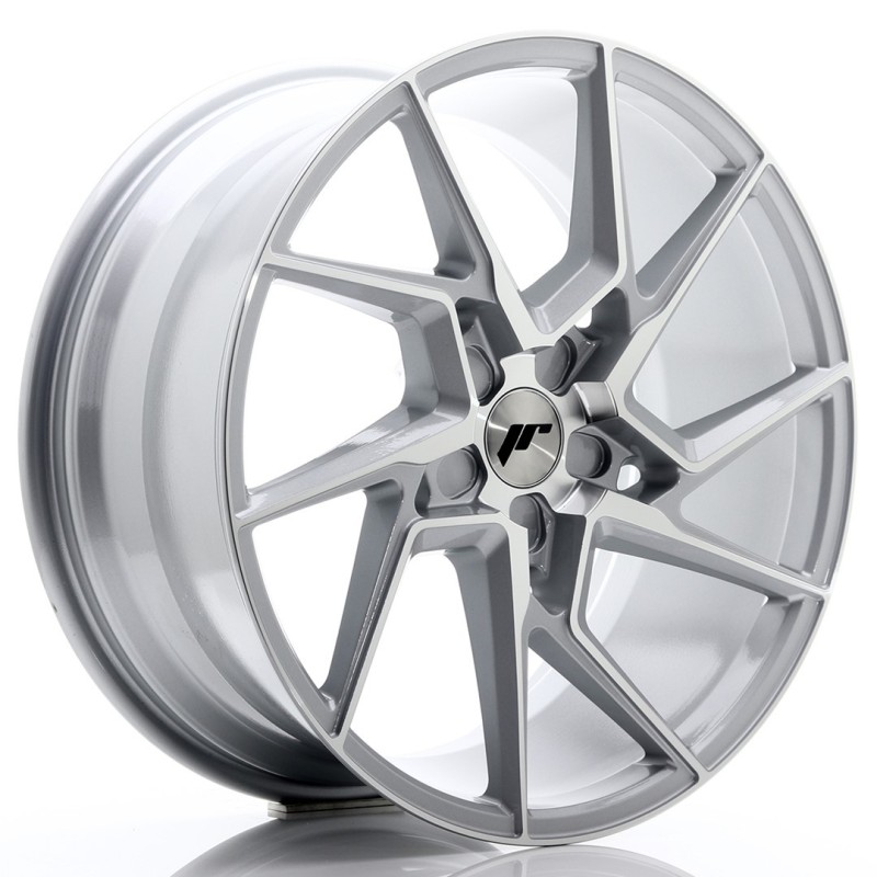 JR-33 Extreme Concave 20x9" (5 hole custom PCD) ET20-45, Silver / Machined