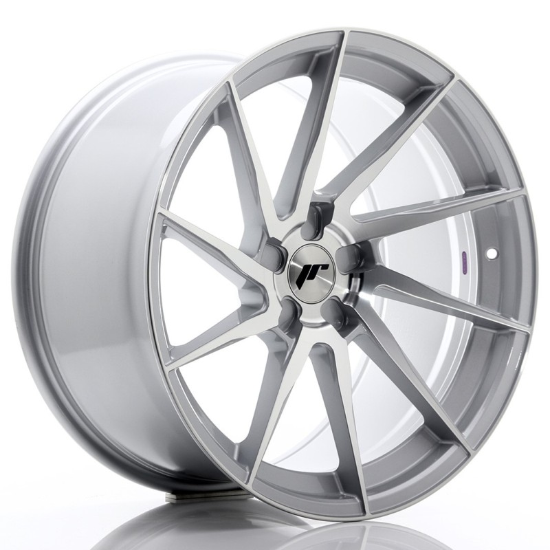 JR-36 Extreme Concave 20x10.5" (5 hole custom PCD) ET10-30, Brushed Silver