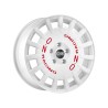 Rally Racing 17x7" 4x108 ET40, White, Red Lettering