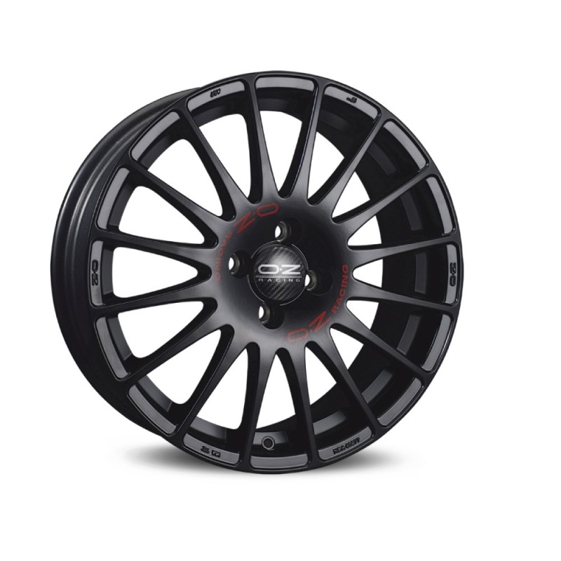 Superturismo GT 15x6.5" 4x108 ET18, Flat Black, Red Lettering