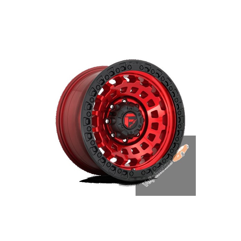 D632 Zephyr 17x9" 5x127 ET01, Candy Red, Black Ring