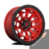 D695 Covert 20x9" 5x139.7 ET20, Candy Red, Black Ring