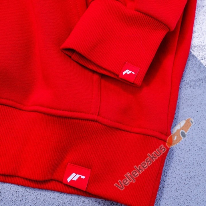 JR Unisex kapuutsiga pusa, logo punane