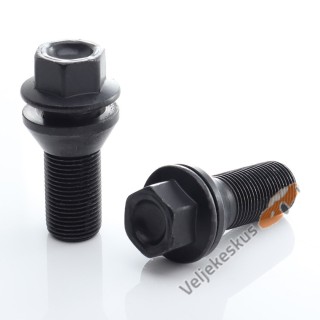 Set of 20 Short BLACK 17 hex bolts