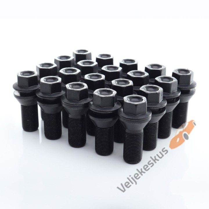 20 lühikest BLACK 17 kuuskantpolti komplekt