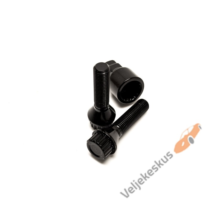 Black Extended Wheel Bolts (Pack of 20 + Socket) 